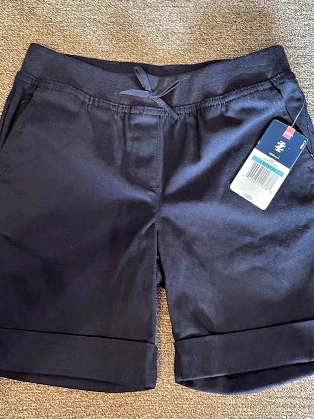 Girls Izod Navy Blue Stretch Knit Waist Shorts Size 8 Regular